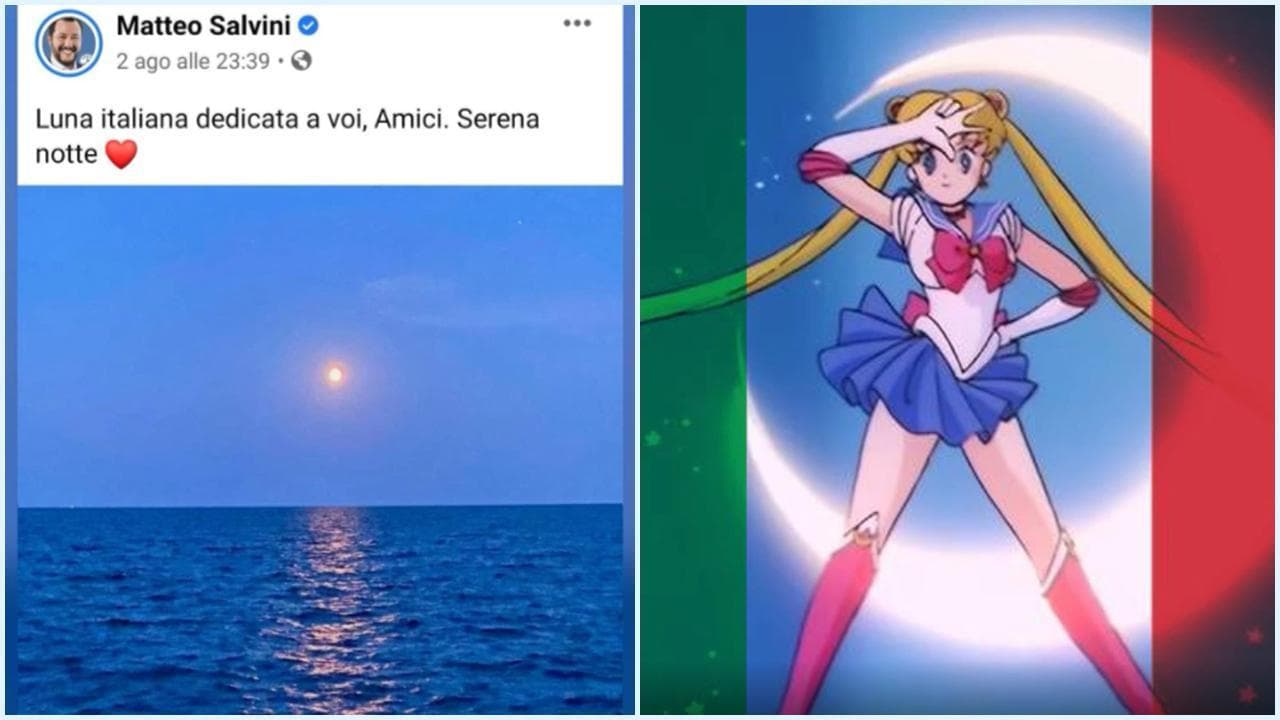 "Luna italiana dedicata a voi": il post di Salvini diventa virale e scatena i social