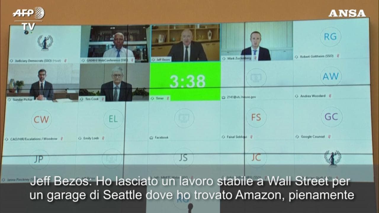 I "giganti" del tech in commissione Antitrust, Bezos: "L'ossessione per il cliente ha guidato il nostro successo"