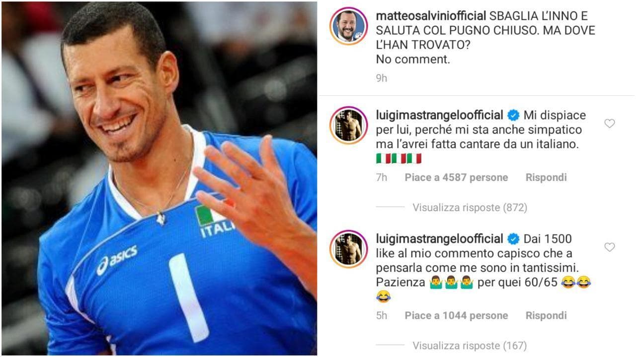 Mastrangelo, ex simbolo del volley azzurro, segue Salvini su critiche a inno di Sylvestre: "Meglio un italiano"