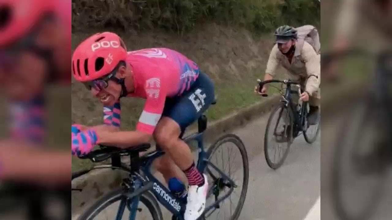 Ciclismo, il campione e il contadino volante: Uran regala una bici al velocissimo sconosciuto