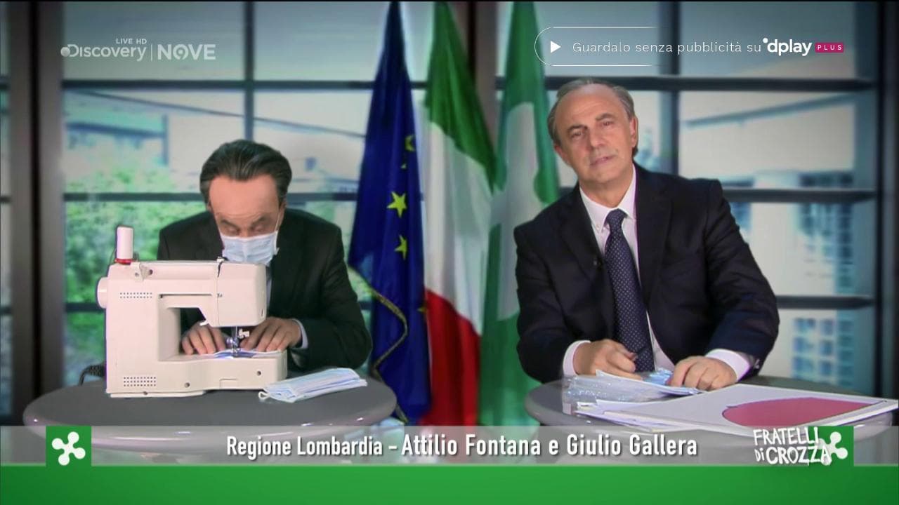 Crozza si sdoppia in Fontana e Gallera: "Siamo negativi al test della serietà"