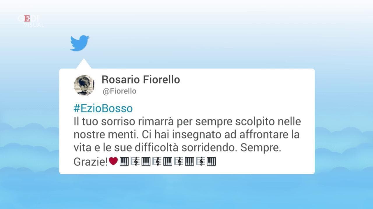 Addio a Ezio Bosso, l'omaggio del mondo dello spettacolo: da Fiorello a Laura Pausini