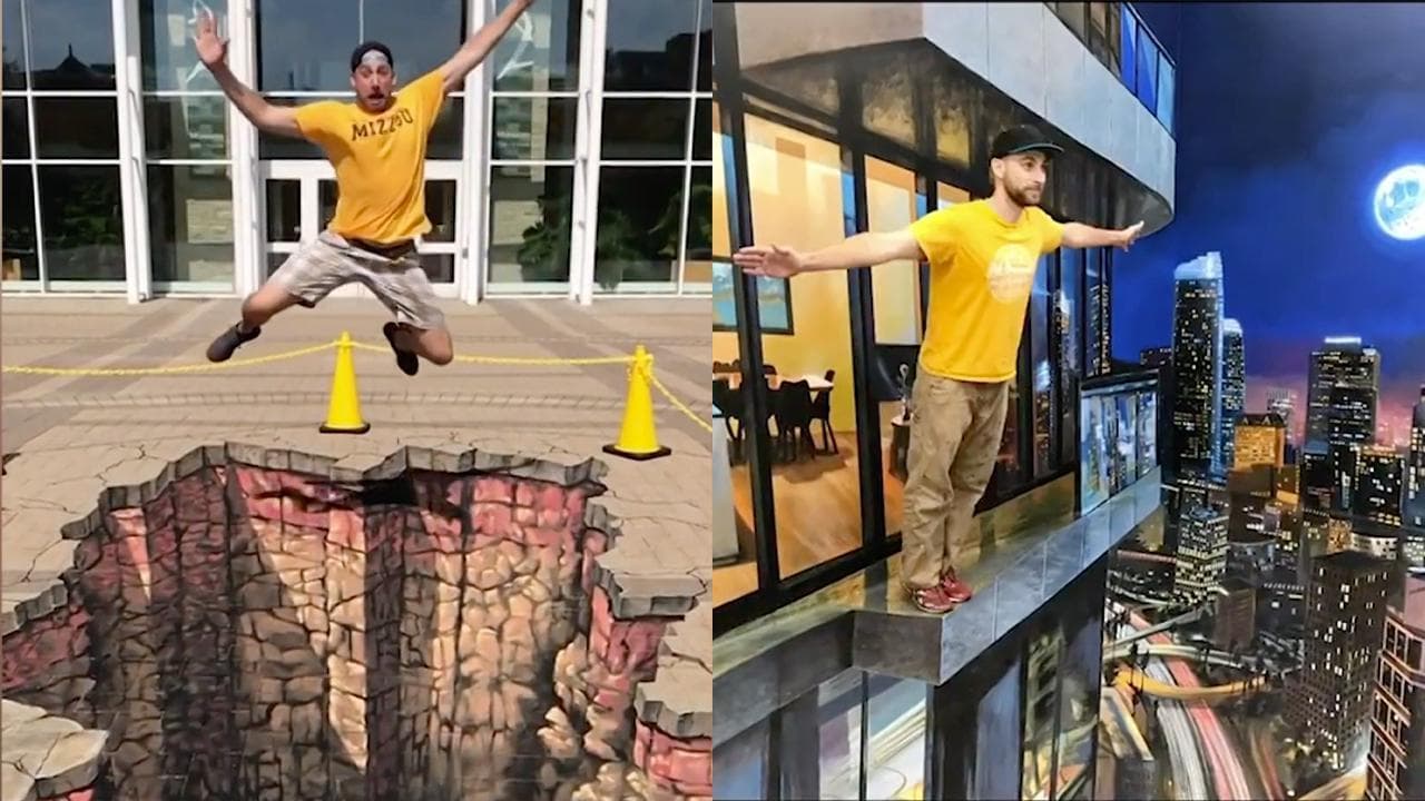 Usa, voragini e grattacieli: le opere di street art sono perfette illusioni ottiche
