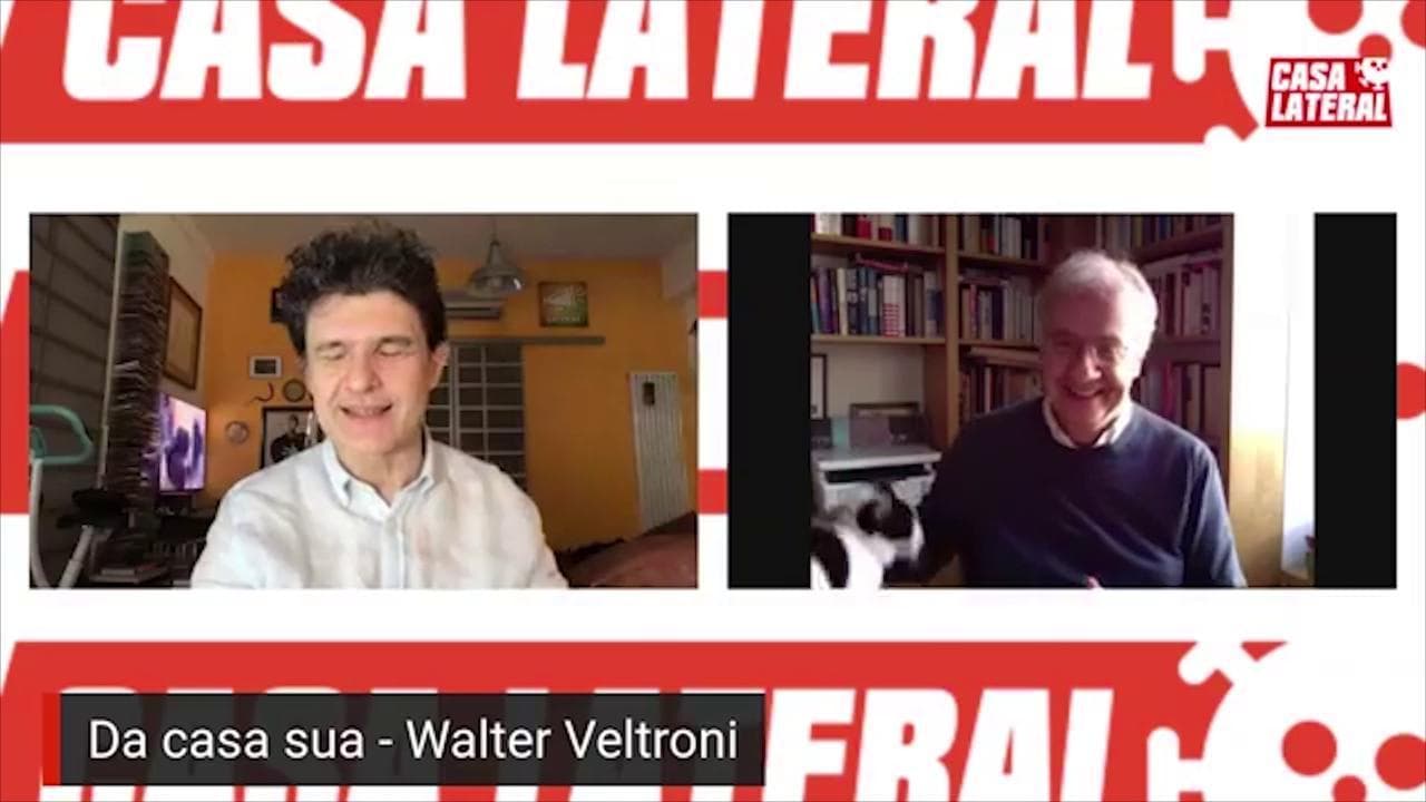 Casa Lateral, Veltroni: "Sì, sono buonista e odio l'odio". Ed entra in scena la gatta in diretta