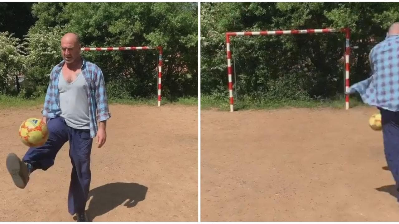 A Eric Cantona bastano pochi palleggi e un tiro al volo per tornare "Re"