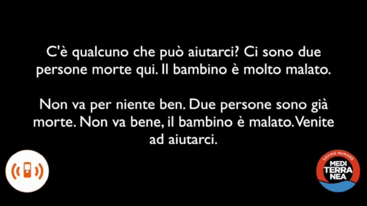 Migranti alla deriva, l'audio di una donna a bordo: "Sono incinta e la mia bimba è malata. Affondiamo"