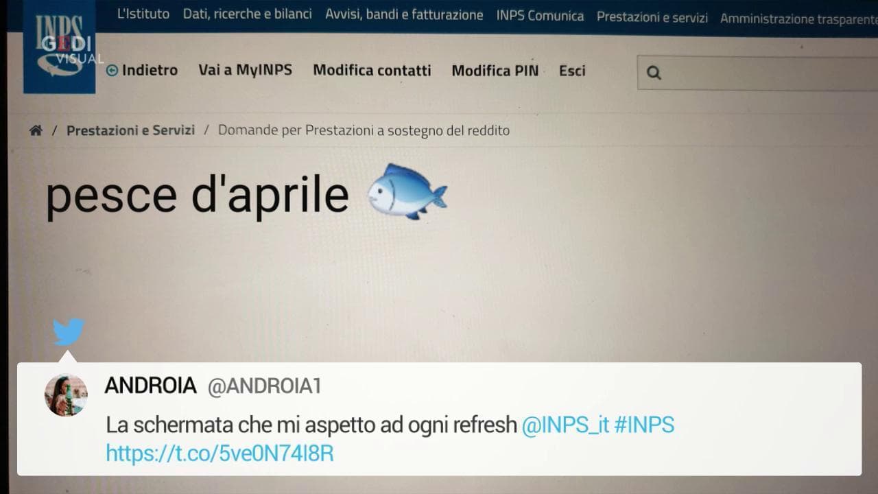 #Inpsdown, le reazioni social tra rabbia e ironia: "È un pesce d'aprile?"