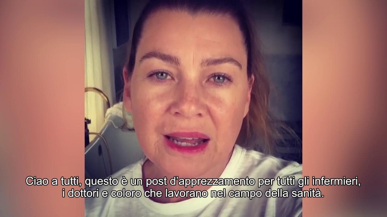 Coronavirus, il videomessaggio di Ellen Pompeo di Grey's Anatomy a dottori e infermieri: "Vi vogliamo bene"