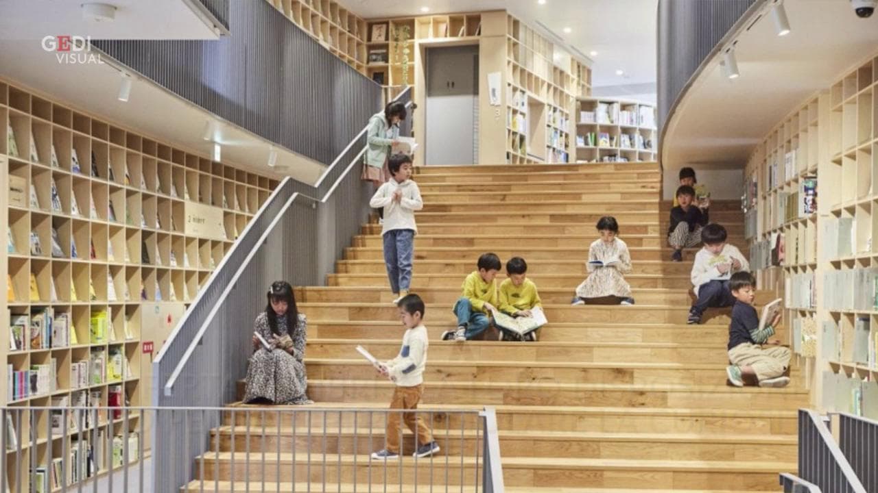 La biblioteca è una foresta di libri: il dono dell'archistar ai bambini di Osaka