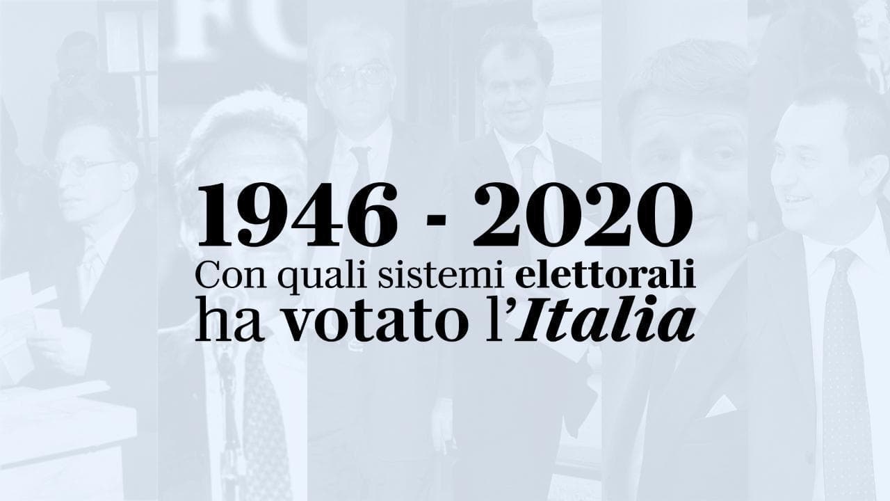 1946-2020: con quali sistemi elettorali ha votato l'Italia