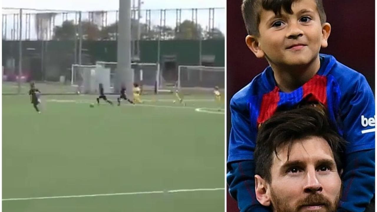 Thiago Messi a 7 anni dà spettacolo: il gol col Barça diventa virale