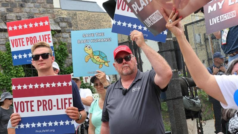 Milwaukee (Wisconsin), 15 luglio: una manifestazione contro l'aborto