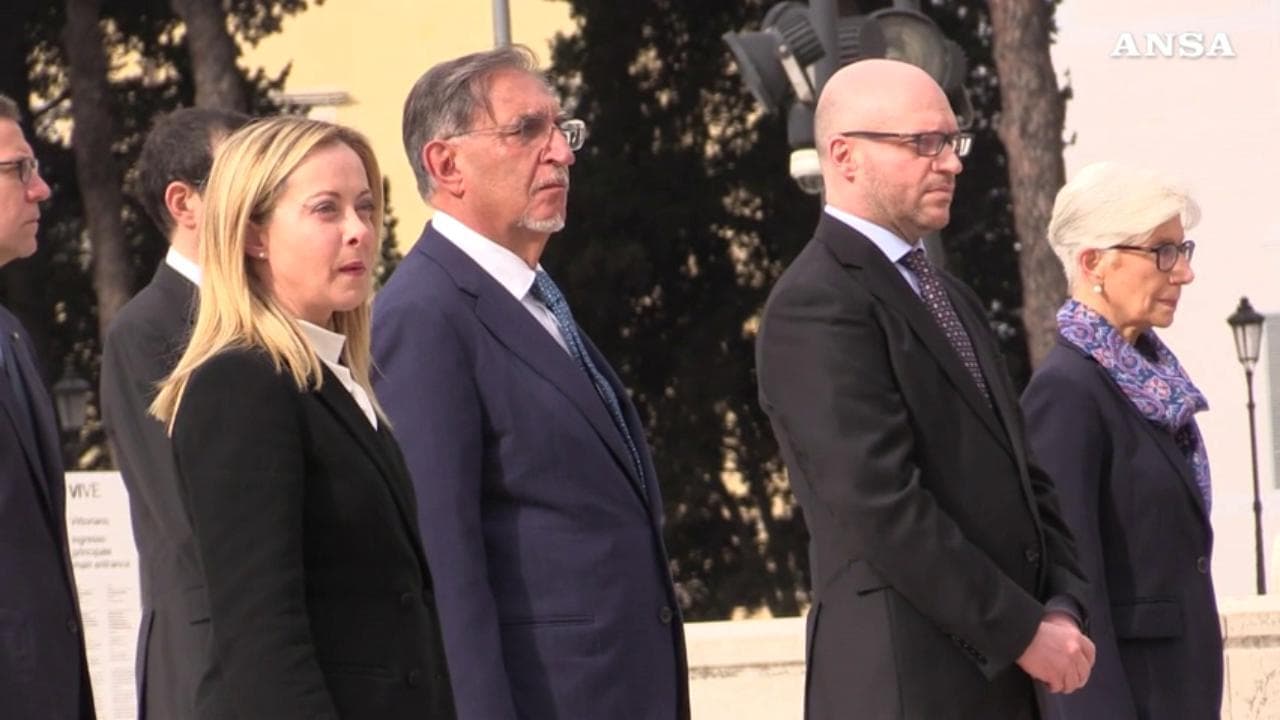 25 Aprile, la premier Meloni e il presidente del Senato La Russa alle celebrazioni per Festa Liberazione