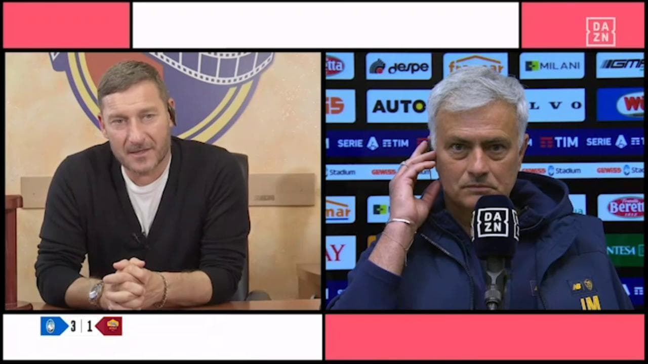 Mourinho a Totti: "Sabato col Milan avrei bisogno di te, ma magari mi servirebbe più Aldair"