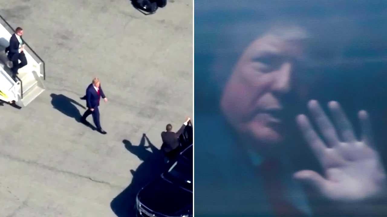 L'arrivo di Donald Trump a New York, un corteo di auto lo scorta per le strade di Manhattan