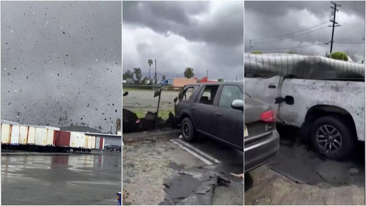 Tetti scoperchiati e auto ribaltate, tornado sferza la periferia di Los Angeles