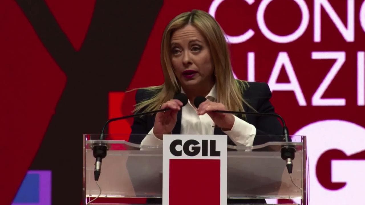 Congresso Cgil, Meloni: "Pensati sgradita? Efficace, ma non sapevo Ferragni fosse metalmeccanica"
