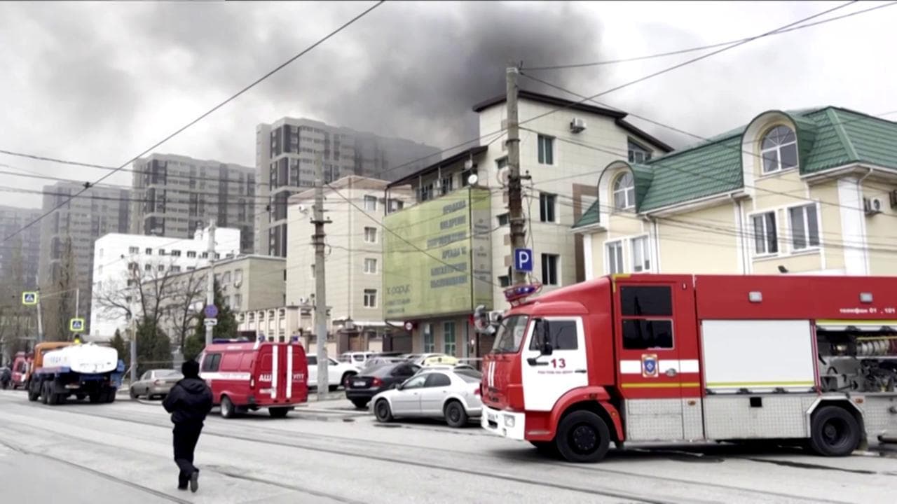 Rostov, incendio nell'edificio del Servizio di guardia di frontiera russa
