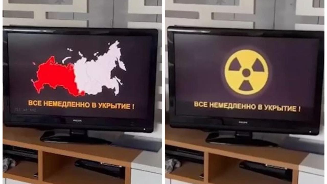 Hacker irrompono nella Tv russa con un falso allarme nucleare: “C'è un attacco andate nei rifugi ”