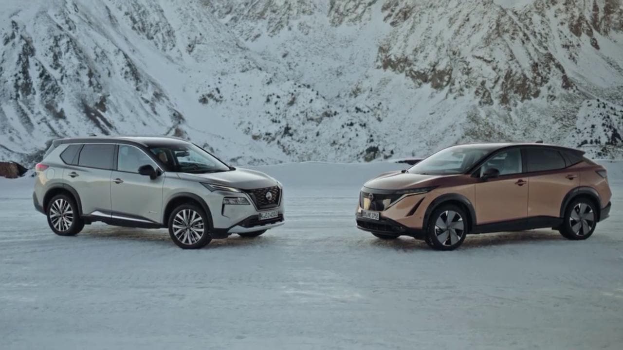 Con la Nissan elettrica Ariya, sulla pista ghiacciata più alta del mondo