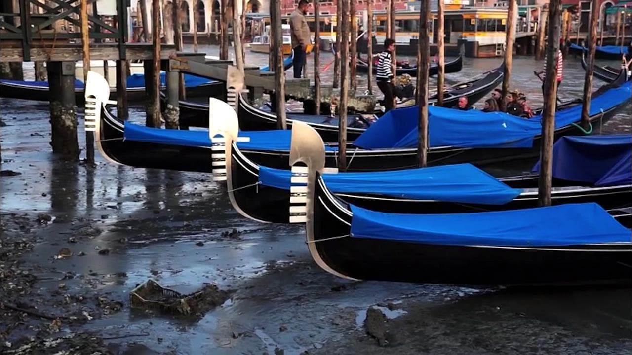 Bassa marea eccezionale a Venezia: -70 centimetri