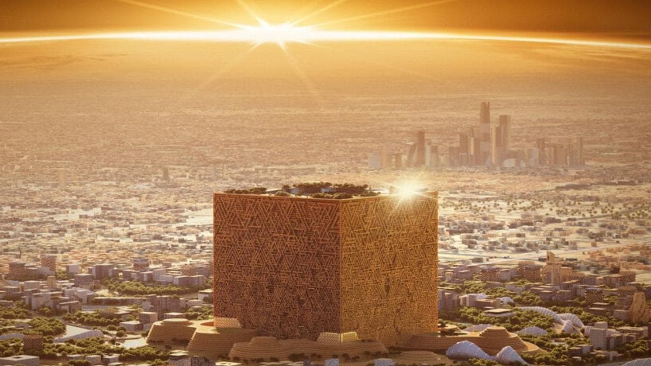 Il cubo nel deserto saudita in grado di contenere 20 Empire State Building: il progetto a Riad alto 400 metri