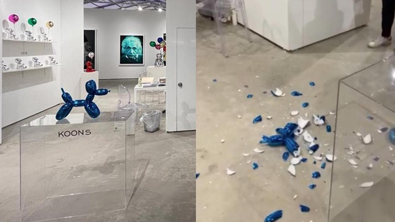 Jeff Koons, l’opera da 42mila dollari va in pezzi, distrutta da una visitatrice alla fiera di Miami