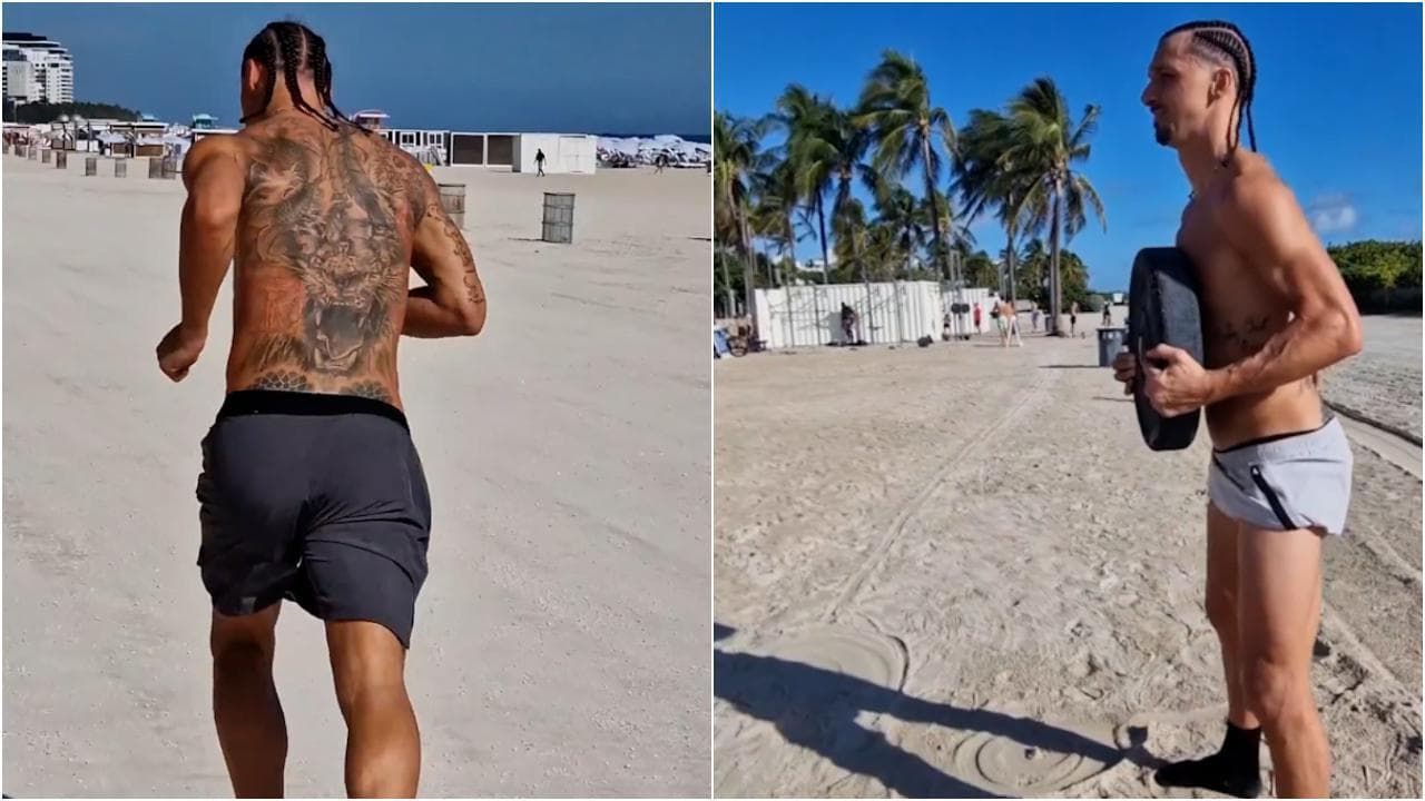 Ibrahimovic come Rocky, l'allenamento sulla spiaggia è "al limite"