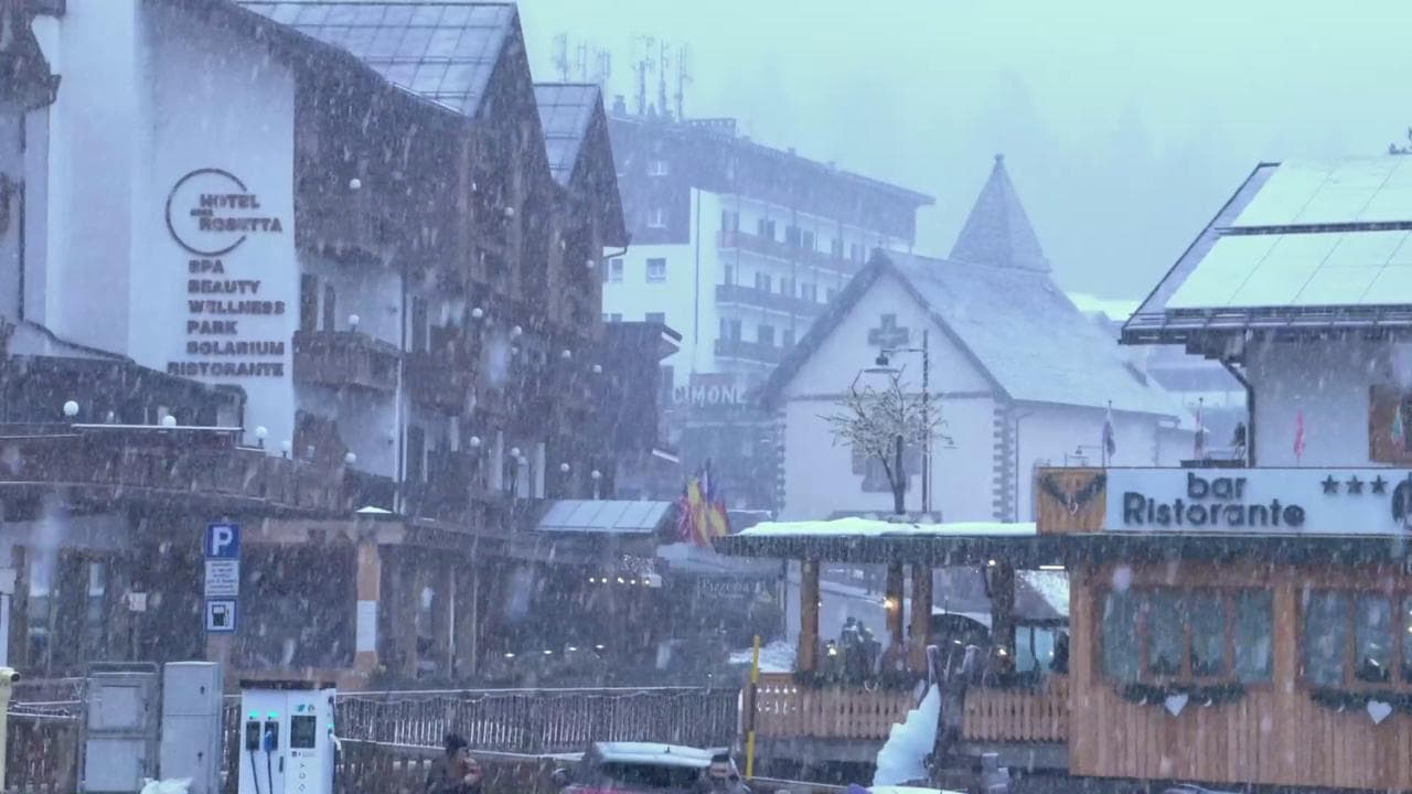 Torna la neve in montagna, ma sopra i 1300 metri: i primi fiocchi a San Martino di Castrozza