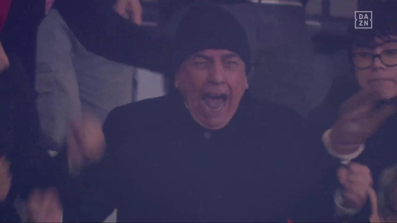 Adriano Galliani impazzisce di gioia quando il Monza pareggia nel recupero con l'Inter