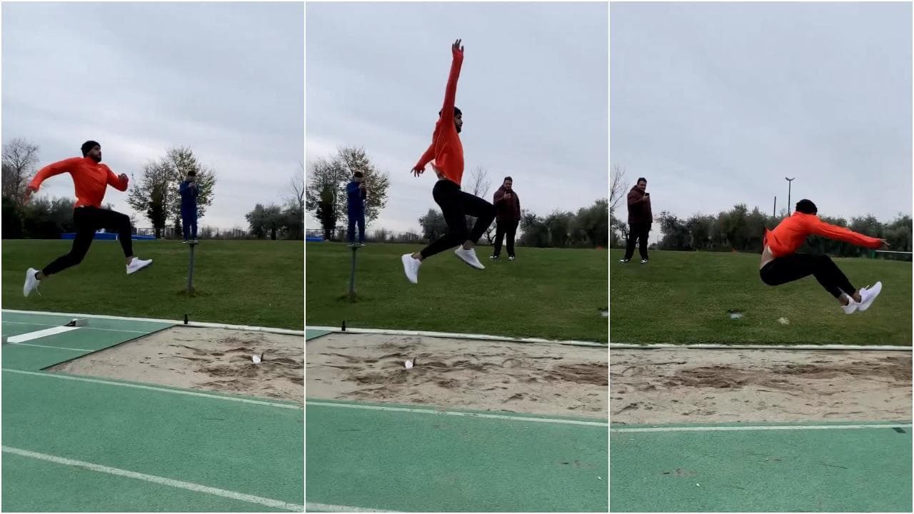 Marcell Jacobs riprova il salto in lungo e stuzzica: "Sono tornato". Il commento di Tamberi: "Scusa?"