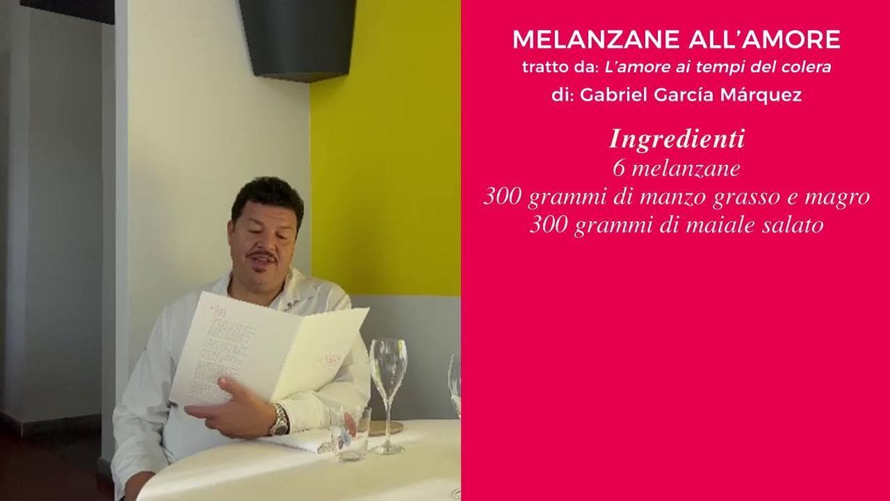 Pranzi d'autore, le ricette della grande letteratura lette dagli chef: Filippo Saporito e le Melenzane all'amore