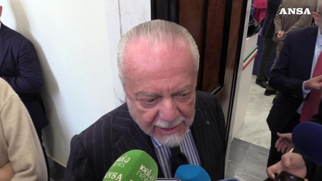 Il presidente del Napoli, De Laurentiis: "Il calcio è malato, lo Stato lo sa ma fa finta di niente"