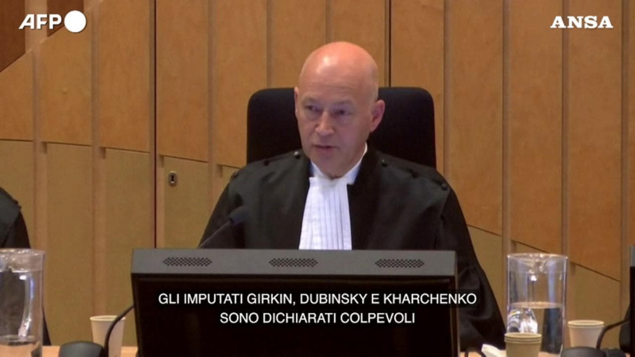 Abbattimento volo Mh17, la sentenza della corte olandese: "Solo l'ergastolo è una condanna appropriata"