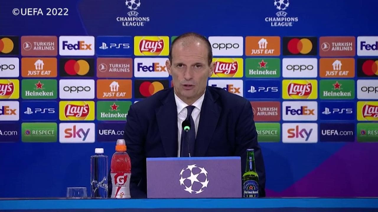 Champions League, Allegri: "Cinque ko su sei, dobbiamo avere rabbia. Felice per rientro di Chiesa"