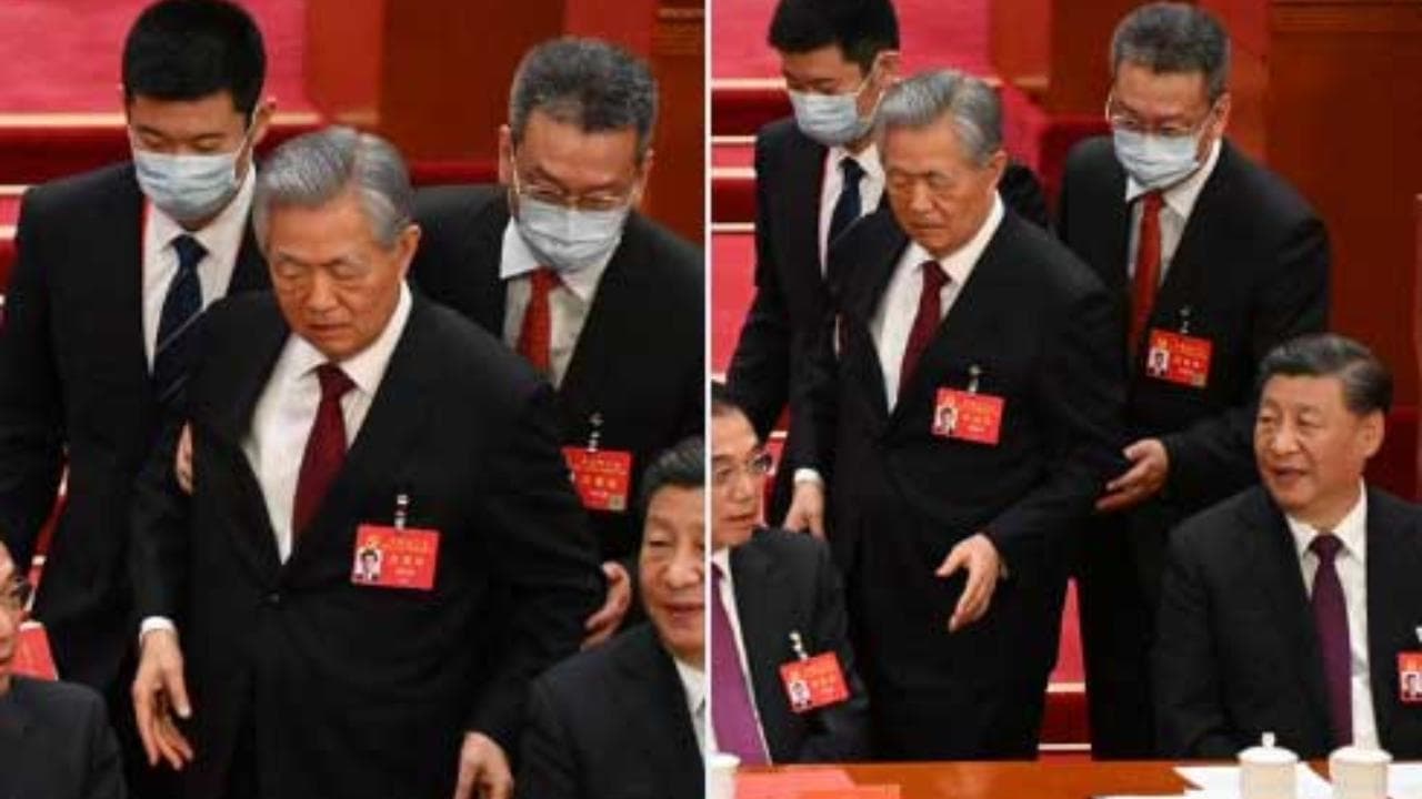 Cina, il mistero dell'ex presidente cinese Hu Jintao scortato fuori dal Congresso