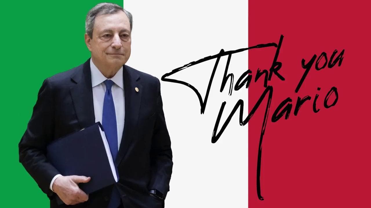 "Grazie Mario. Arrivederci", il saluto dell'Europa a Draghi