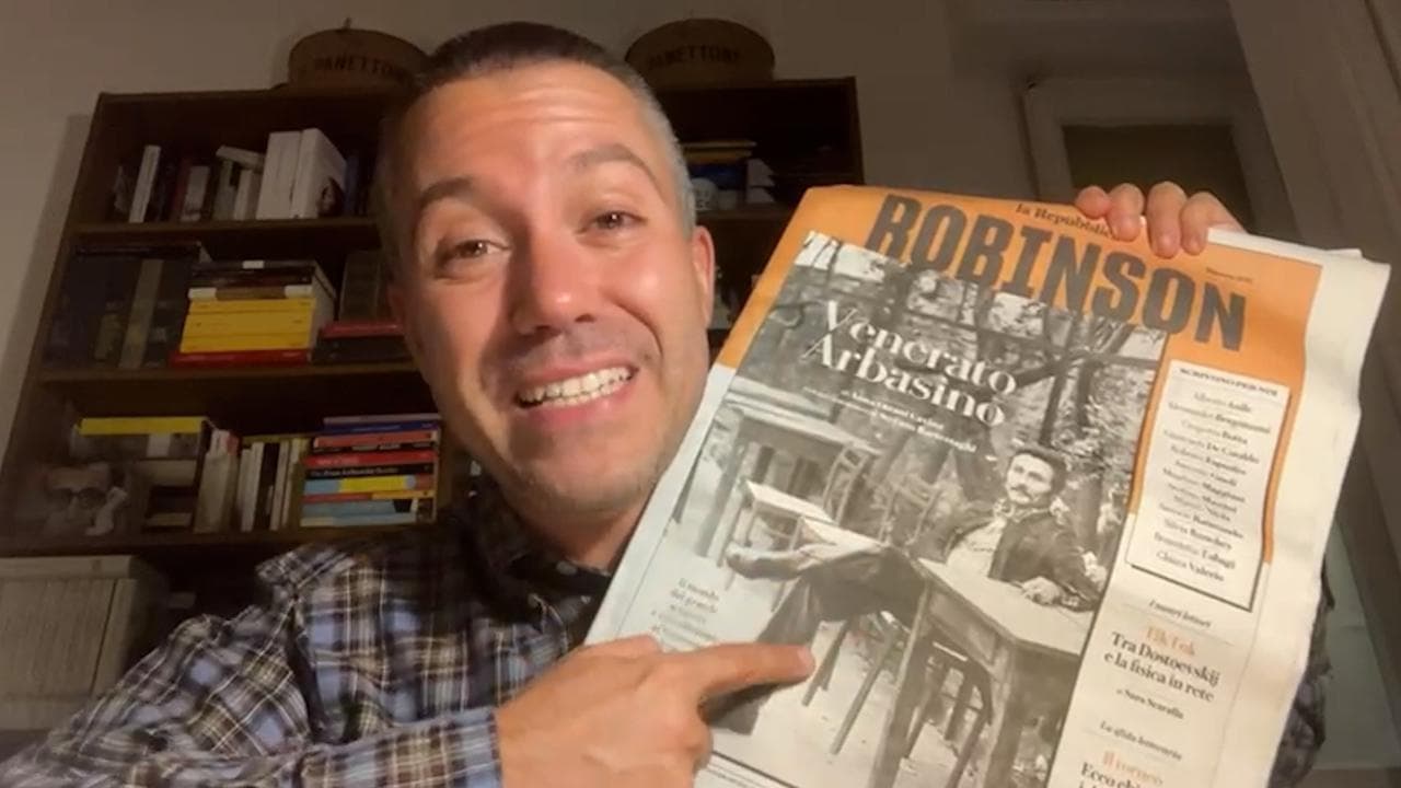 Saverio Raimondo: "Ecco la prima pagina di Robinson, dedicata ad Alberto Arbasino"