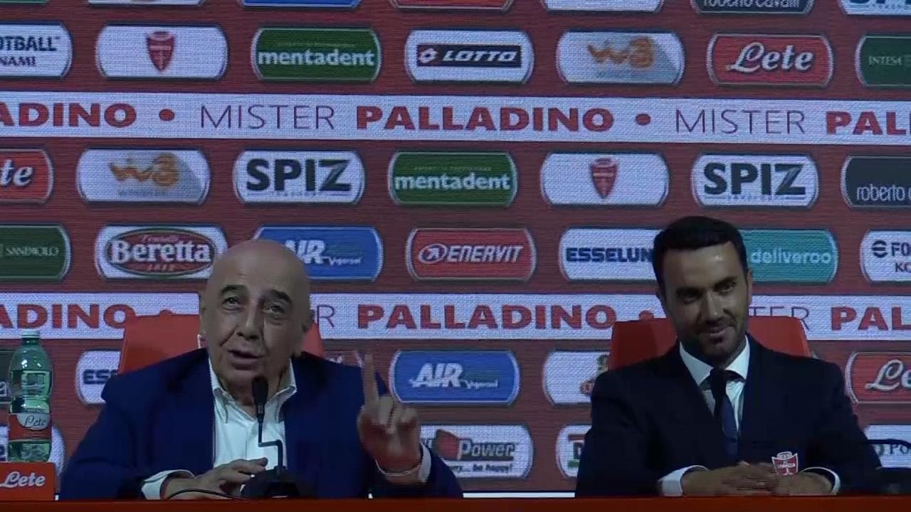 Monza, Galliani show alla conferenza del nuovo allenatore Palladino: "Lui come Sacchi"