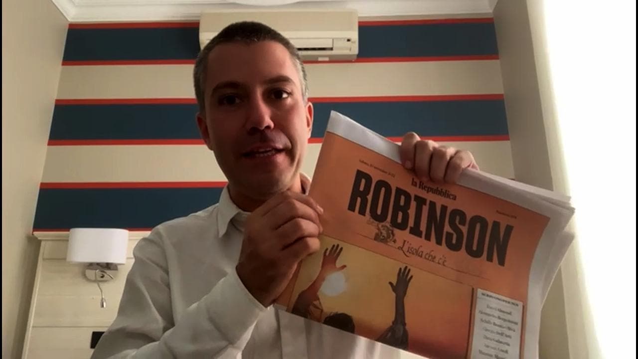 Saverio Raimondo: "Quelli di Robinson hanno scoperto che l'estate finisce, meritano il Pulitzer"
