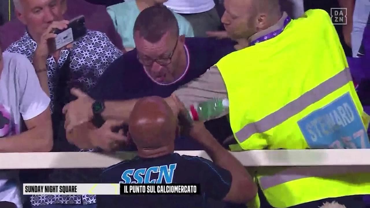 Spalletti a Firenze colpito da una bottiglietta, poi il tentato schiaffo. "Maleducazione incredibile"