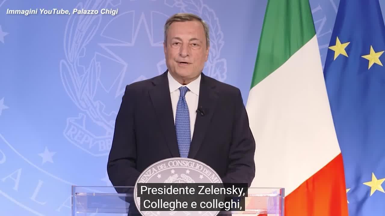 Guerra in Ucraina, Draghi: "Siamo con voi nella lotta per resistere all'invasione russa"