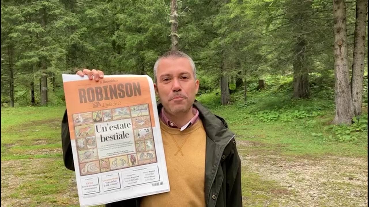 Saverio Raimondo: "Robinson è bestiale da far leggere a cani o gatti o anche..a vostro marito"