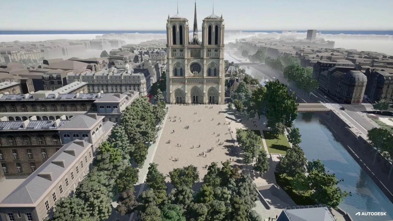 Così sarà la nuova Notre-Dame: una cattedrale-mondo immersa nel verde. Il video in 3D del progetto