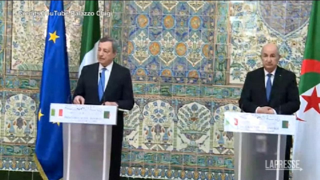 Draghi: "L'Algeria è il primo fornitore di gas del nostro Paese"