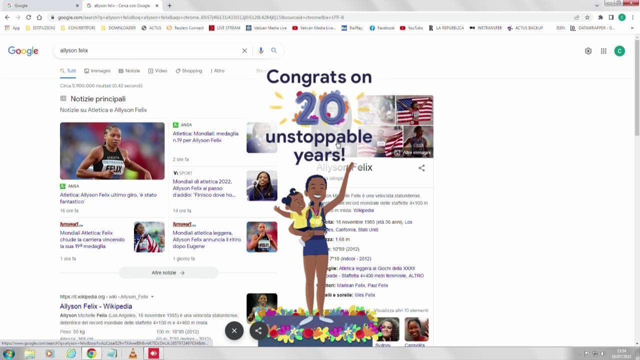 Scrivete "Allyson Felix" su Google e guardate cosa succede: l'omaggio alla campionessa che si ritira