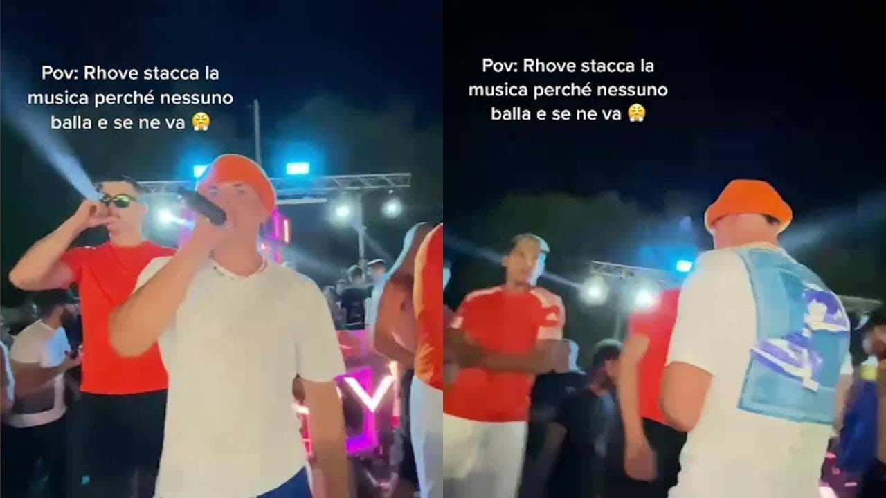 Il pubblico non balla: il rapper Rhove interrompe il concerto e se ne va per protesta