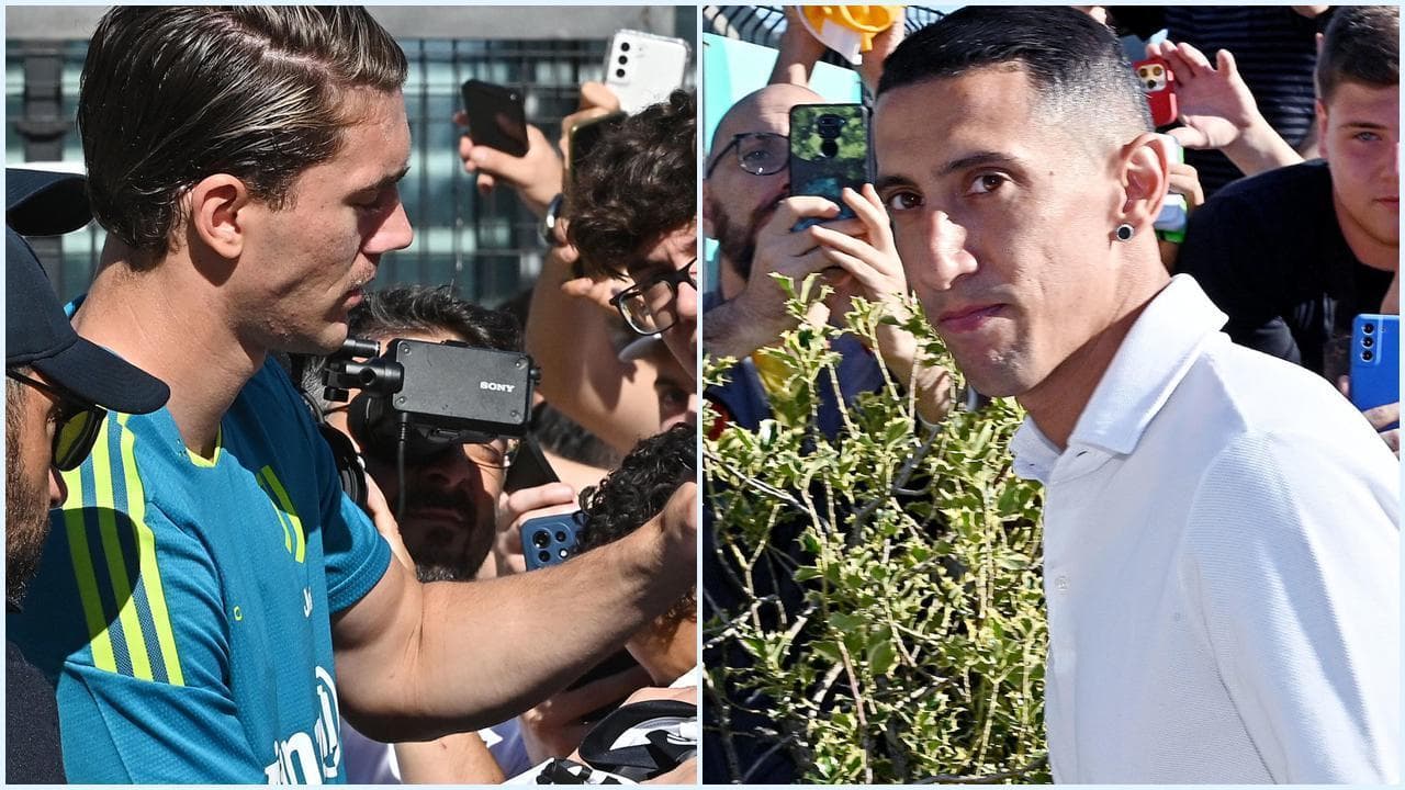 Juventus, visite mediche per Di Maria e Vlahovic, assediati da 200 tifosi bianconeri impazziti