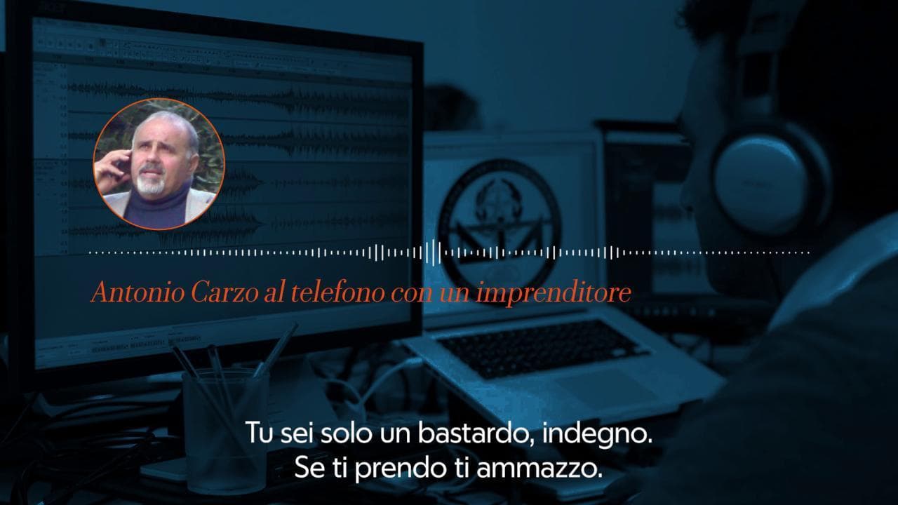 intercettazioni di Antonio Carzo al telefono con un imprenditore e Giovanni Penna con un cuoco egiziano