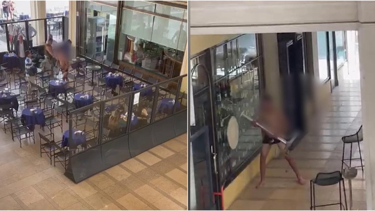 Montebelluna, un uomo sfascia la vetrina di un bar, interviene Aldo Serena